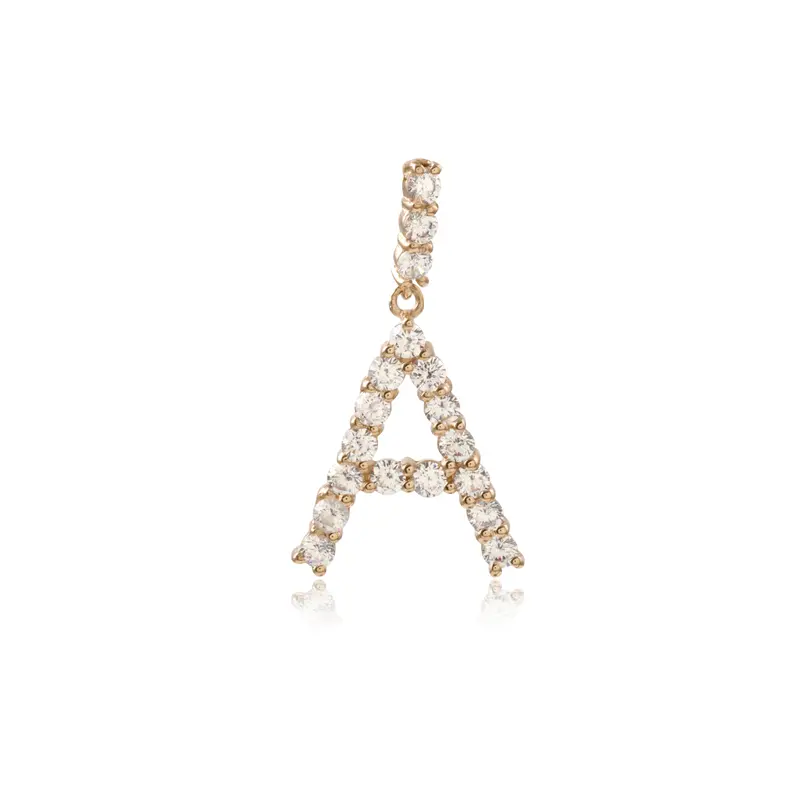 Charm - Letter cc big hang goldplated
