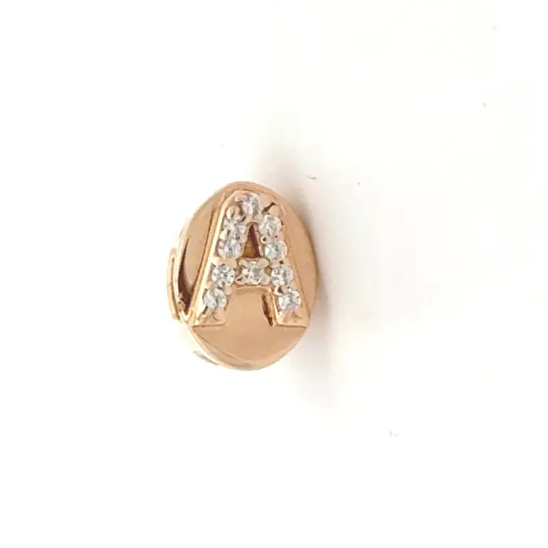 Charm letter click goldplated