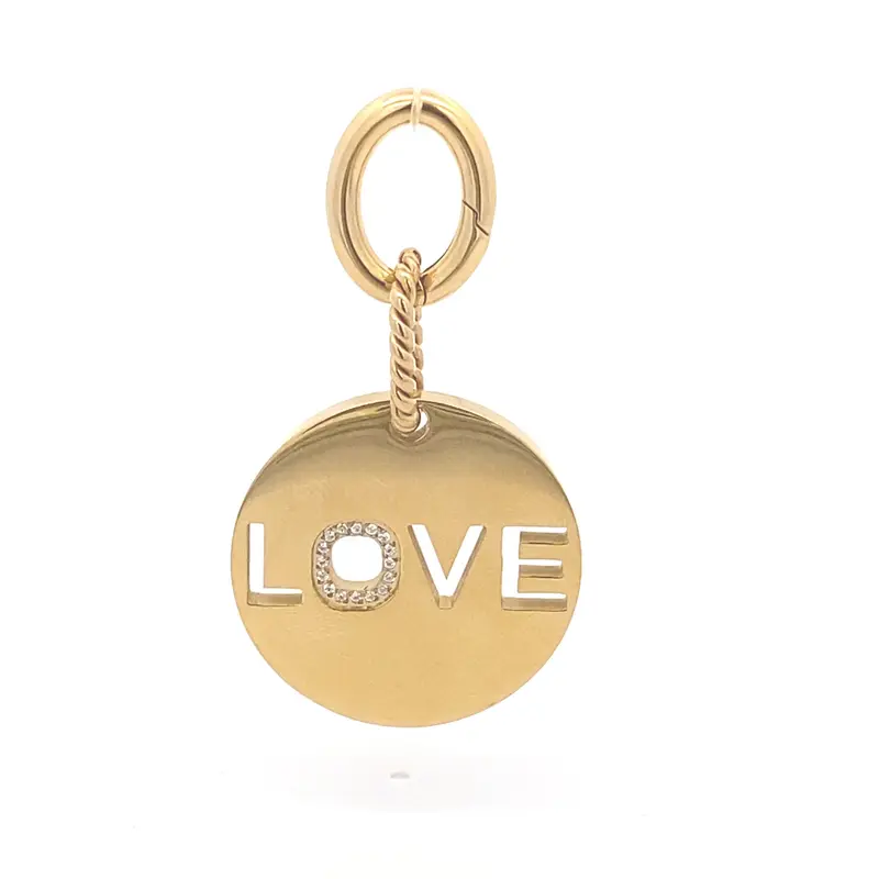 Charm - love  goldplated