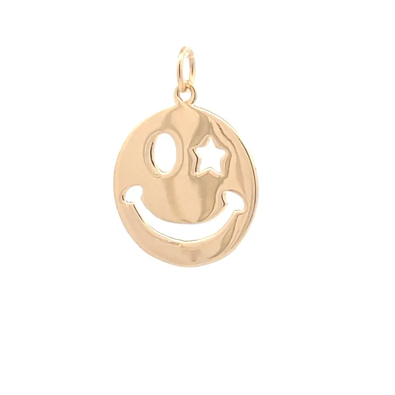 Charm - smiley star goldplated