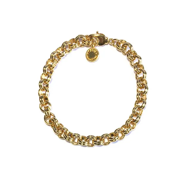 Chunky schakelarmband goud