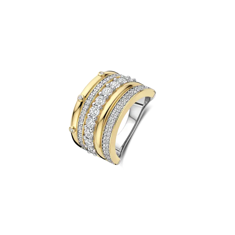 Classic Layered Zirkonia Ring - L model