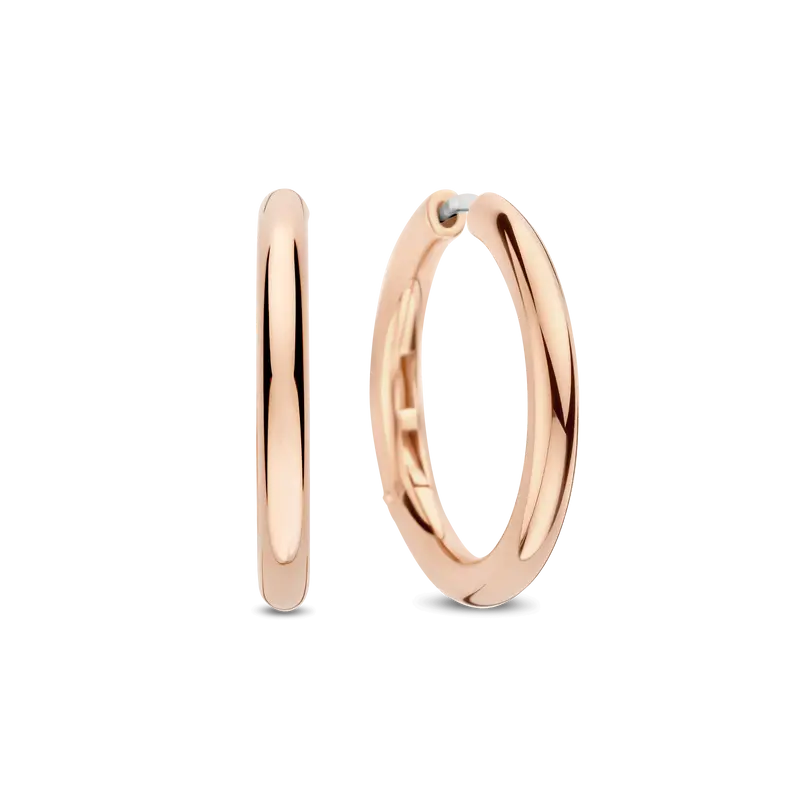Classic Rosé Oversized Hoops 25mm