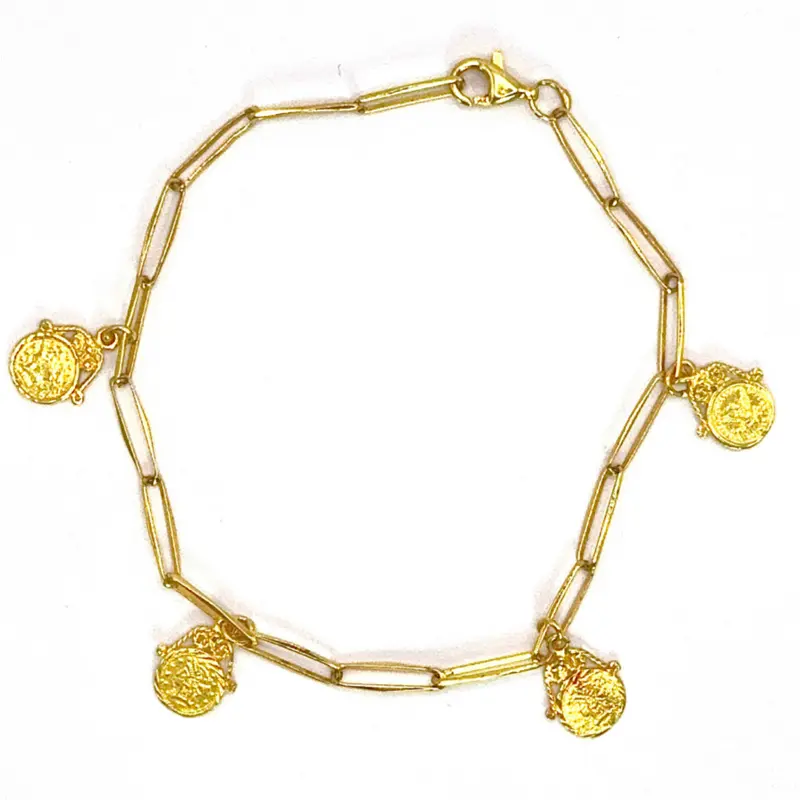 COIN BRACELET - 14K