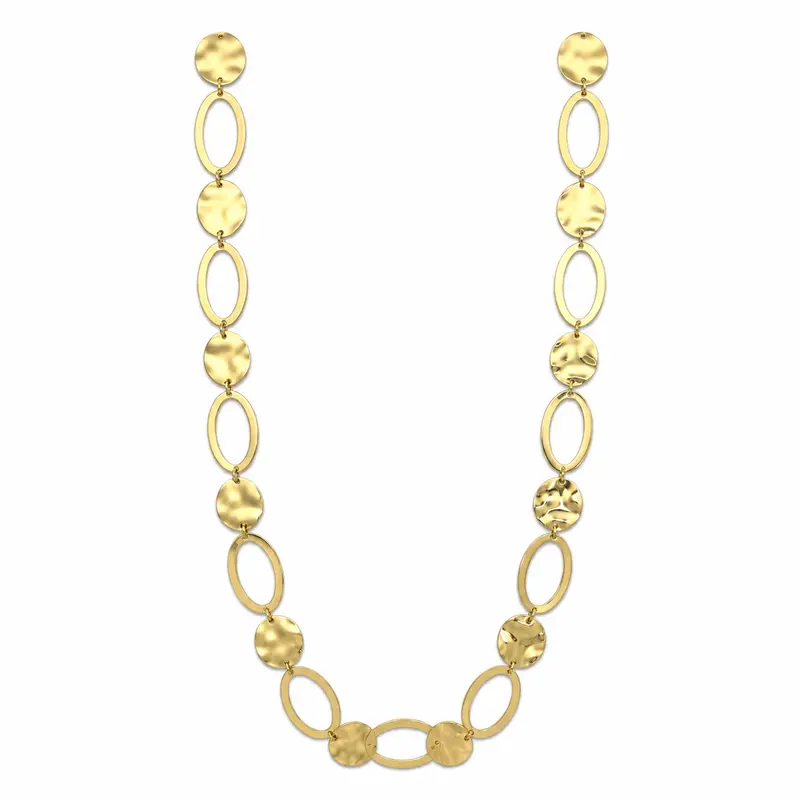 Coin oval lange ketting