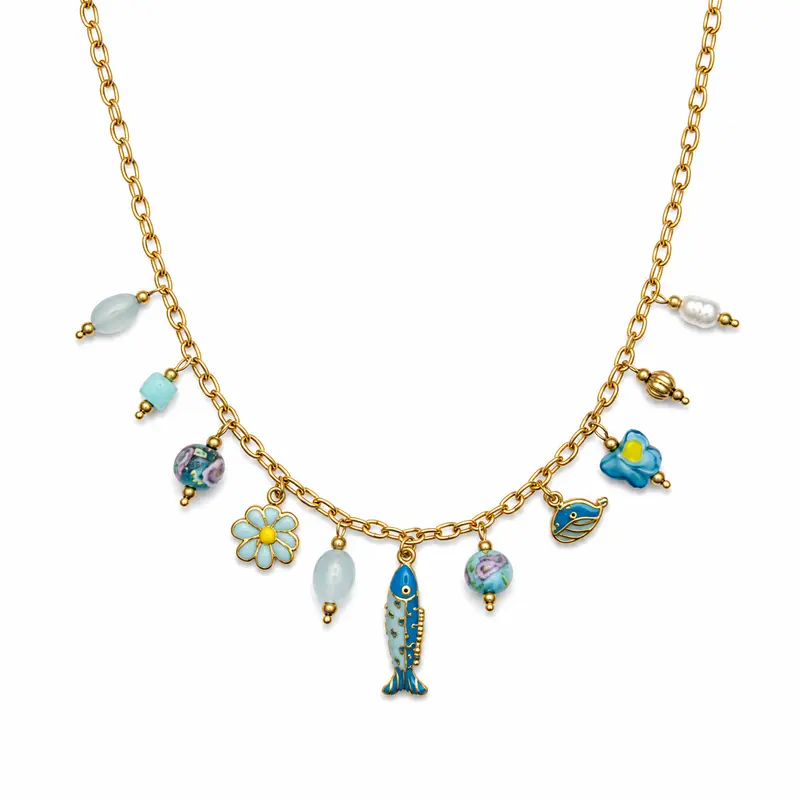 Coral forel bedel ketting