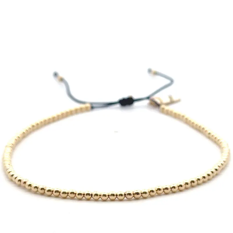 Cord 2mm navy blue gold coloured