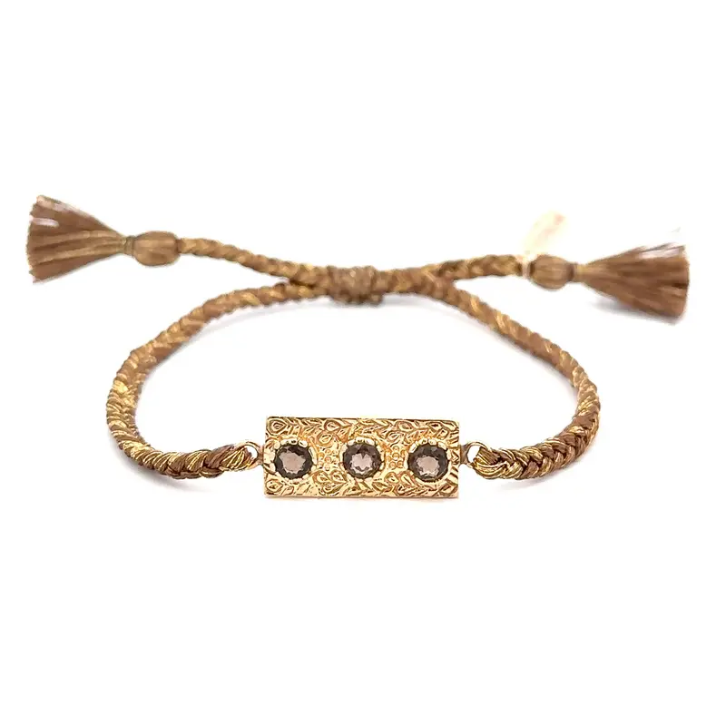 Cord Cleopatra brown goldplated