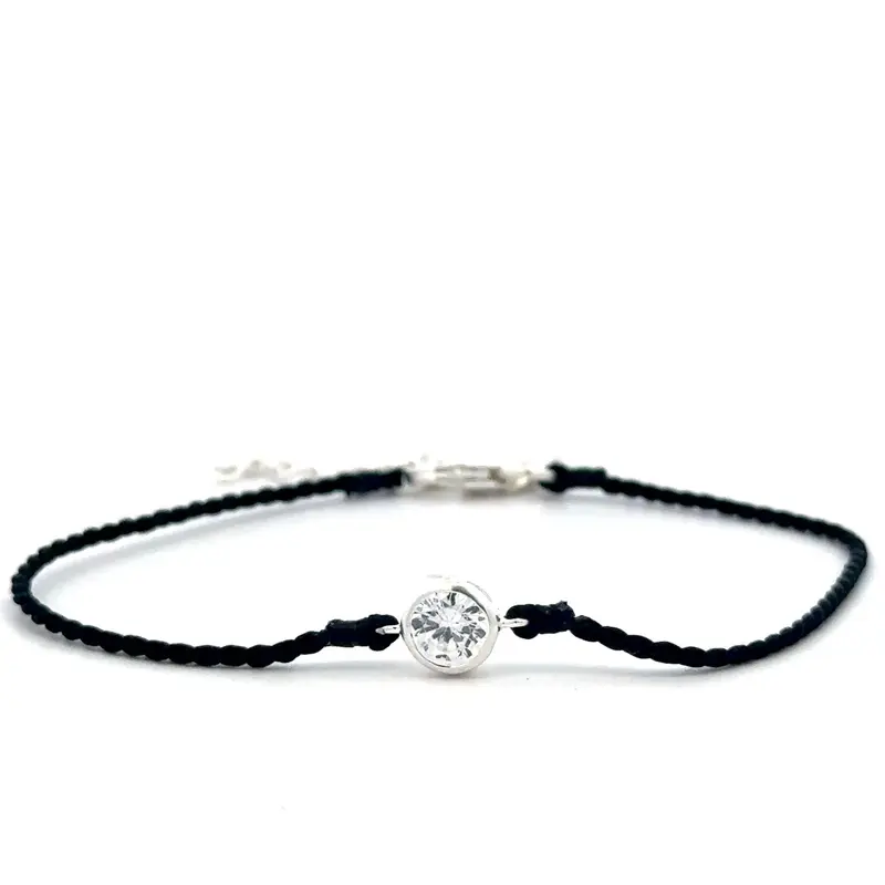 Cord sparkle black silver