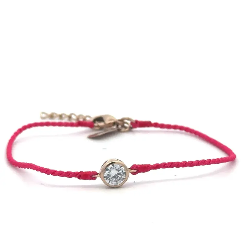 Cord sparkle pink goldplated