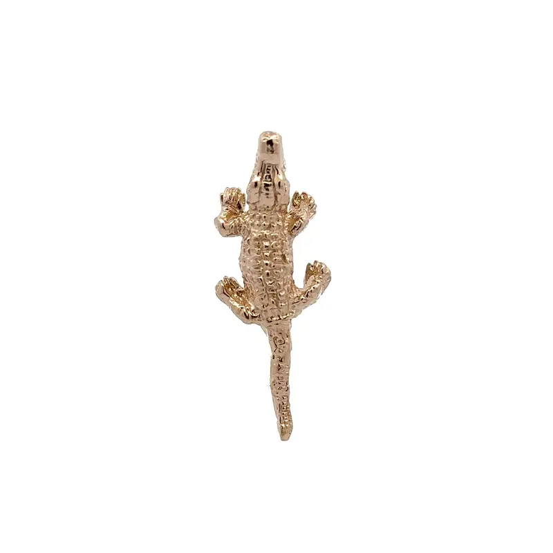 Crocodile charm goldplated