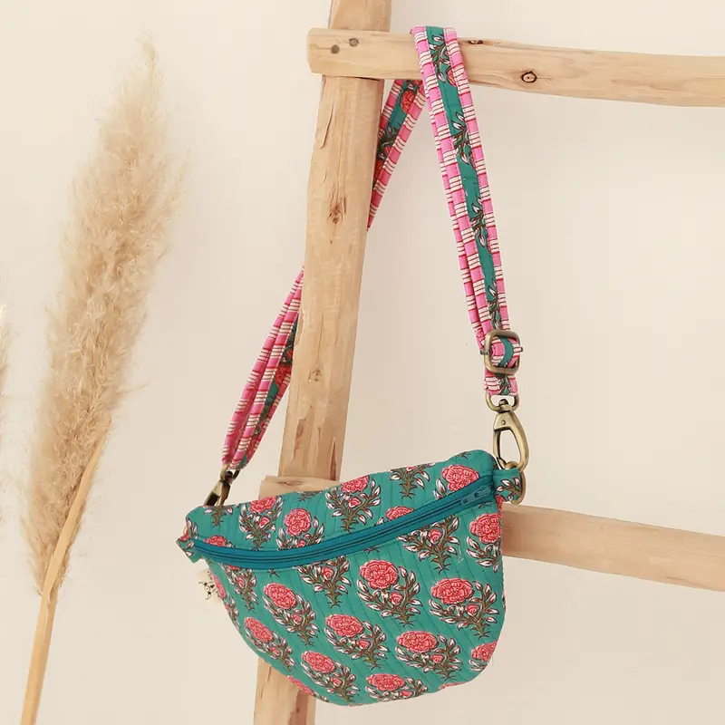 Crossbody tas turquoise