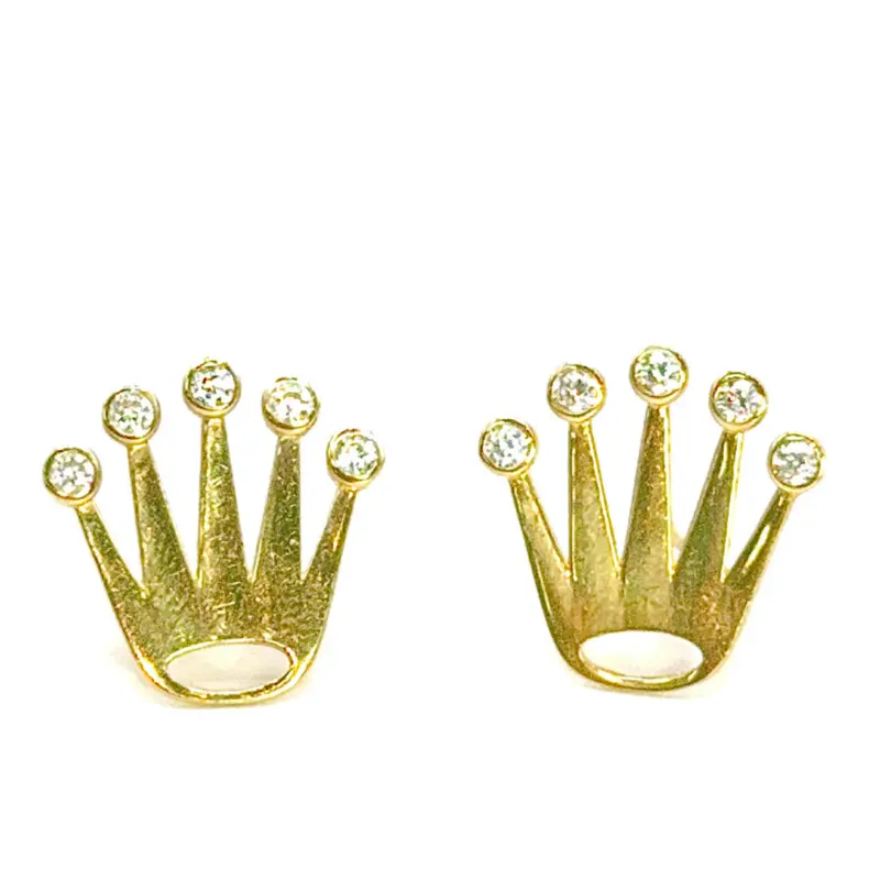 CROWN EARRINGS - 14K