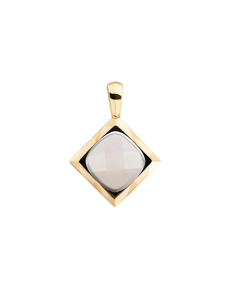 Cushion Cut Pendant Pearl