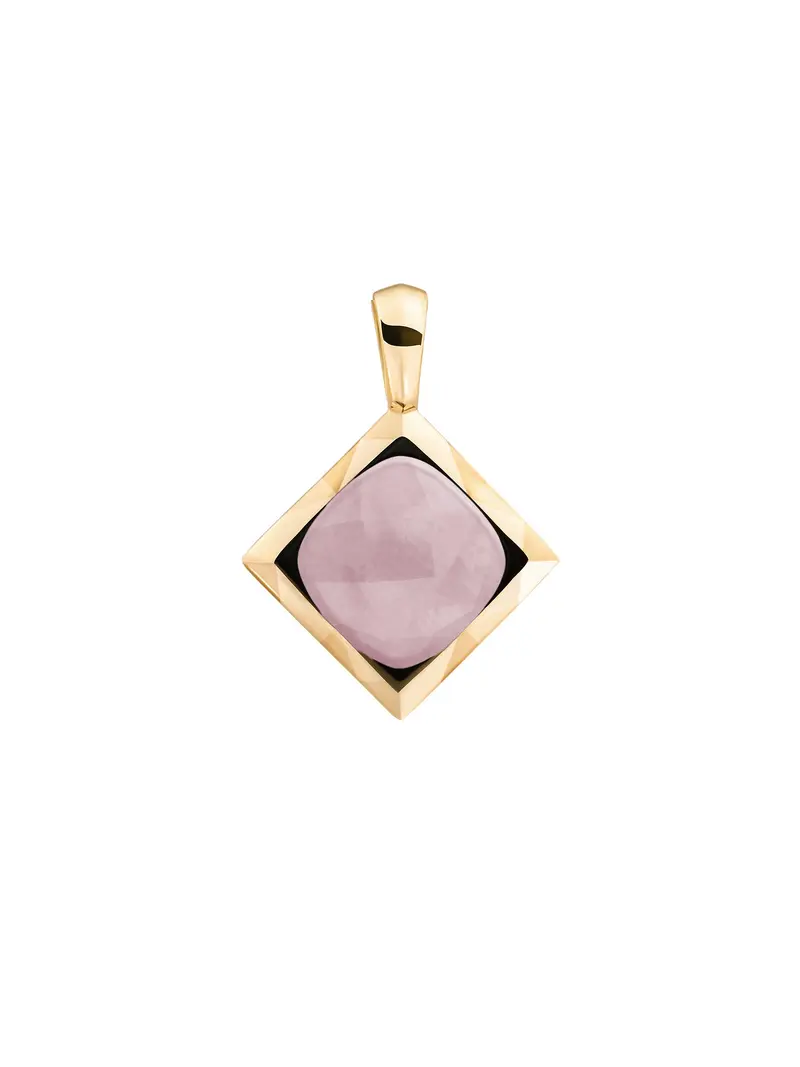 Cushion Cut Pendant Pink Opalite