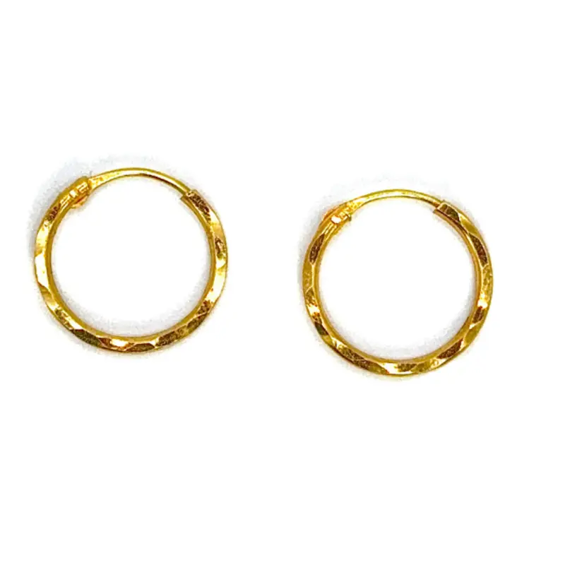 DIAMOND CUT EARRINGS - 18K