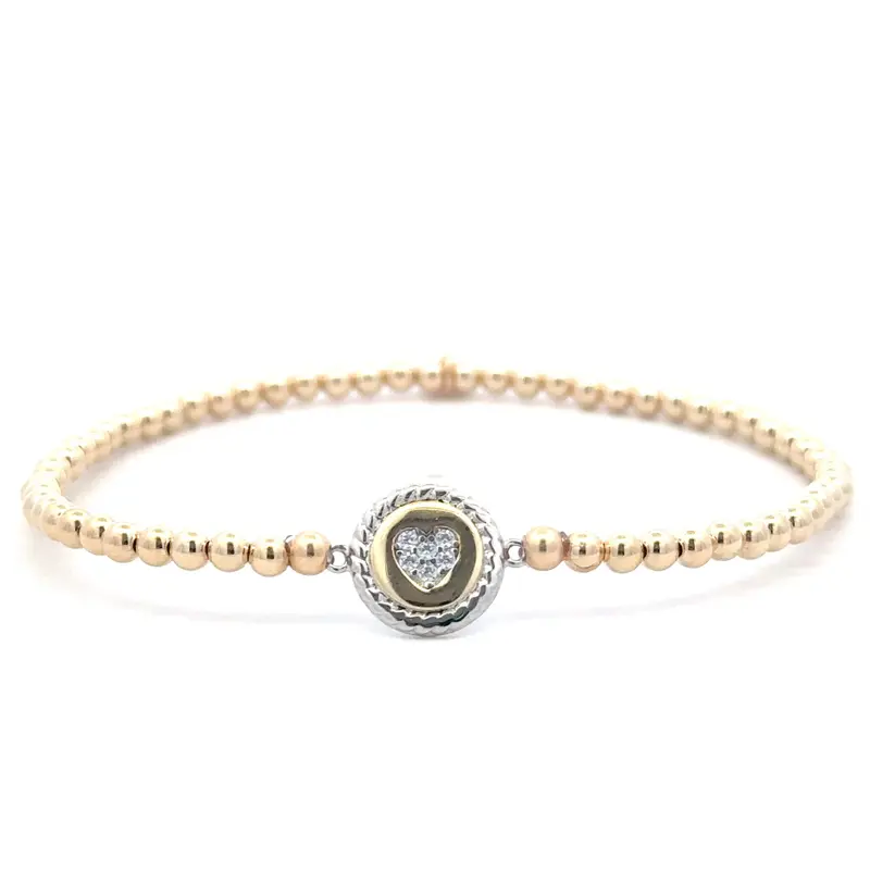 Disc heart cc gold coloured