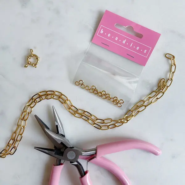 DIY basis set Bedelketting goud