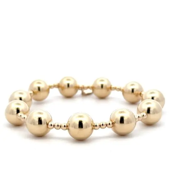 Dot 10mm mix 3mm gold coloured