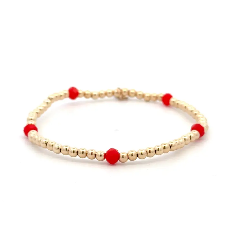 Dot 5 red gold coloured