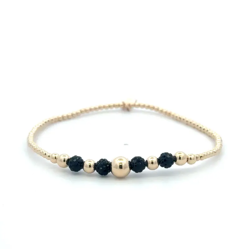 Dot chance 2mm black gold coloured