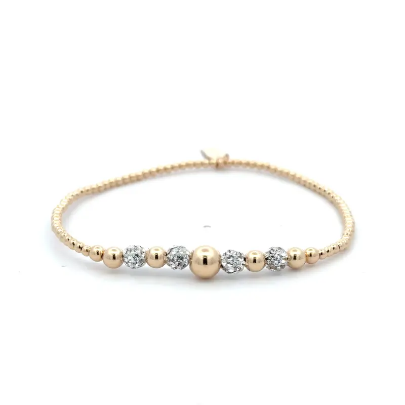 Dot chance 2mm clear gold coloured
