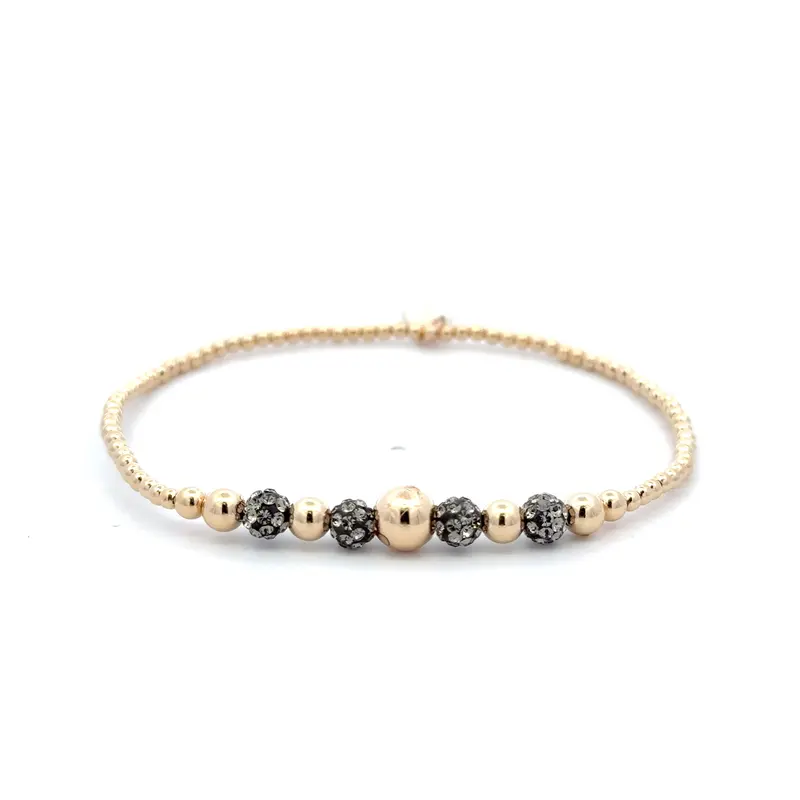 Dot chance 2mm grey gold coloured