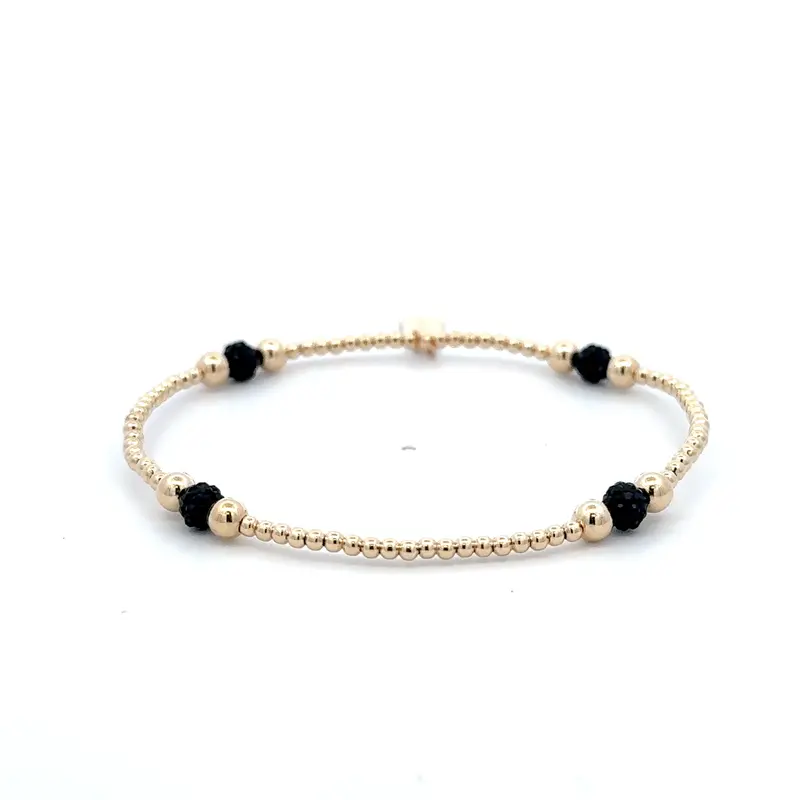 Dot four 2mm black gold coloured
