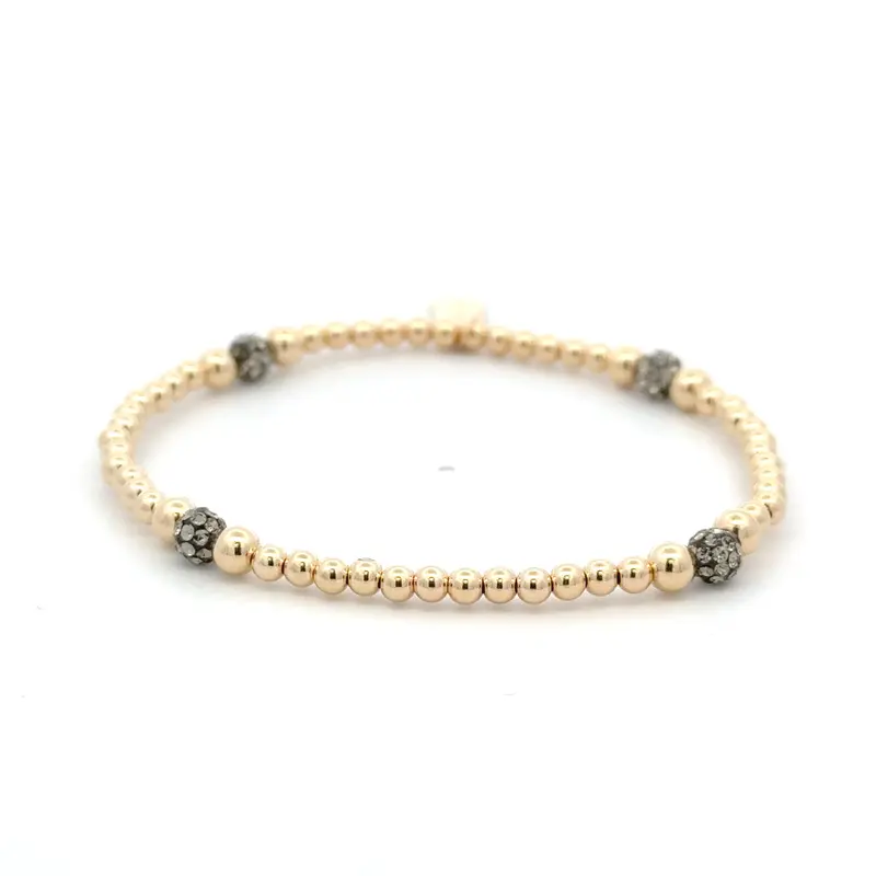 Dot four 3mm grey gold coloured