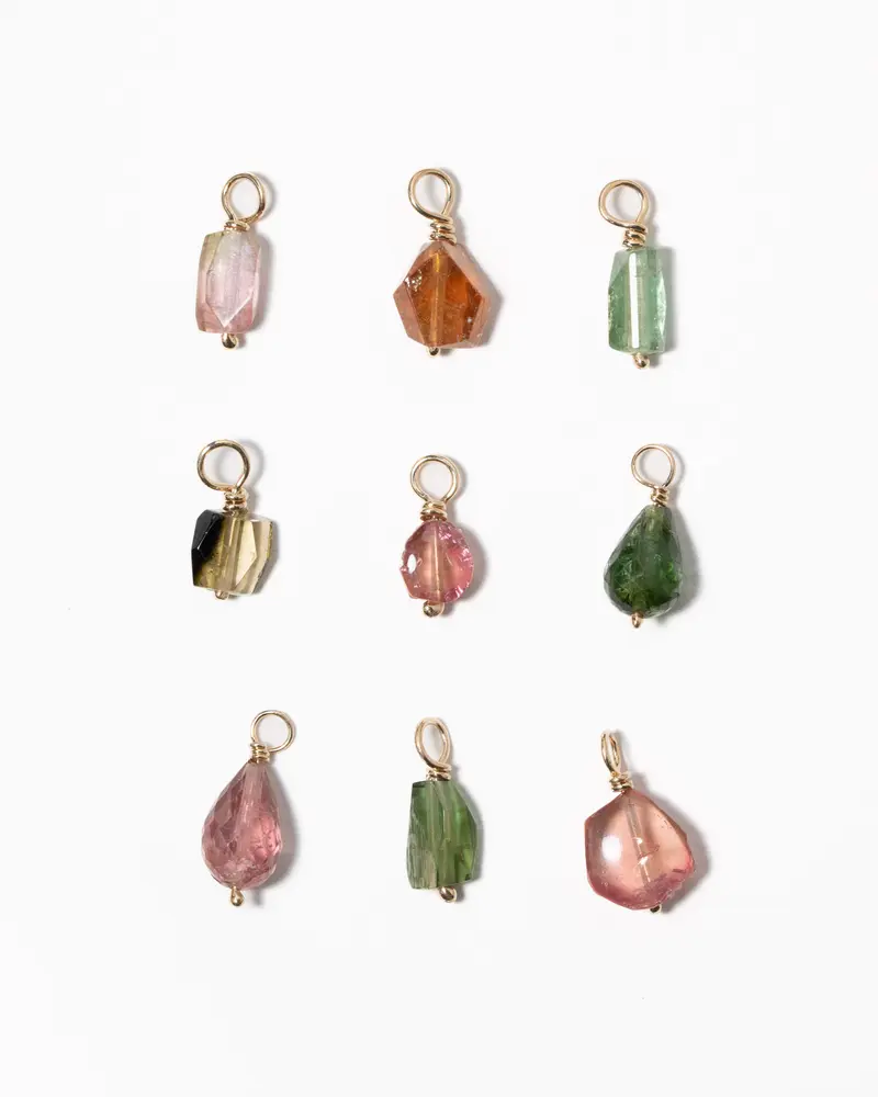 Earring charm toermalijn