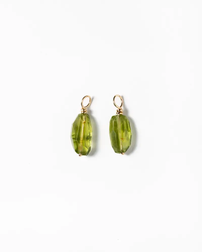 Earring charms peridoot