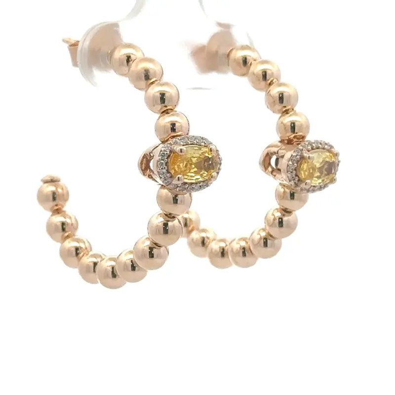 Earrings click goldplated - yellow