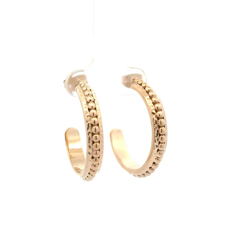 Earrings dot hoop big goldplated