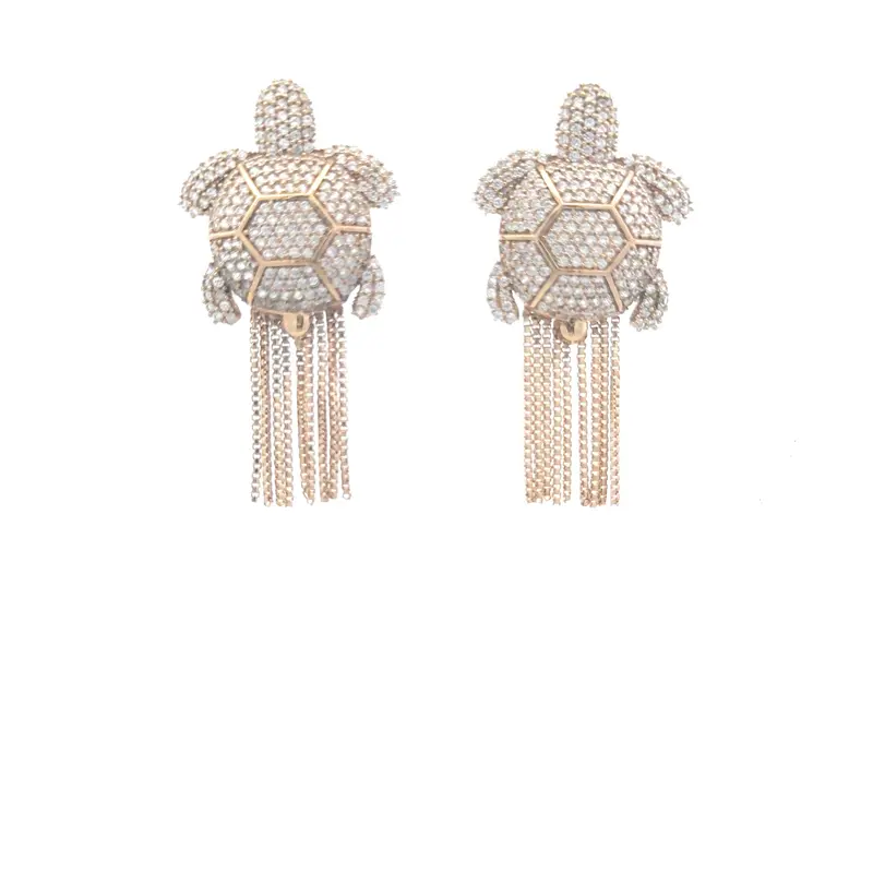 Earrings turtle cc goldplated