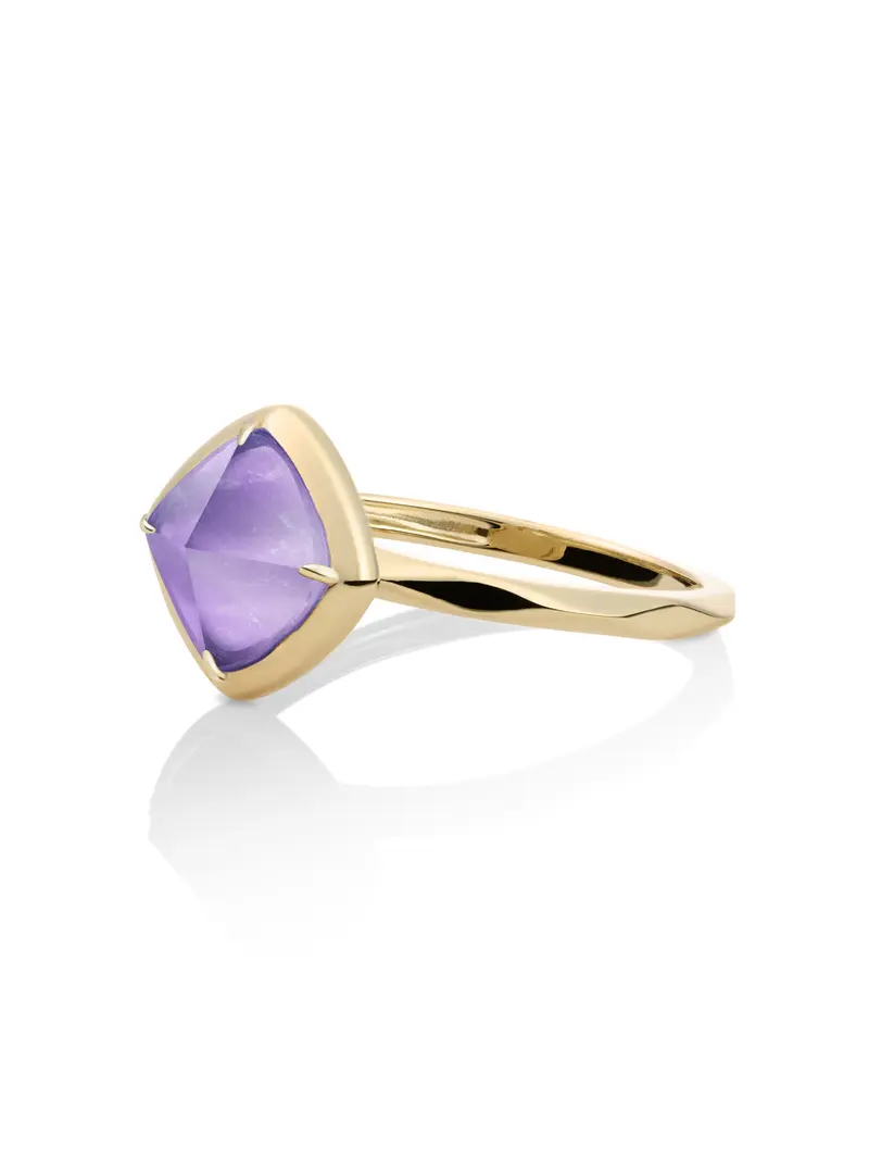 Edge Ring Amethyst 9K Goud