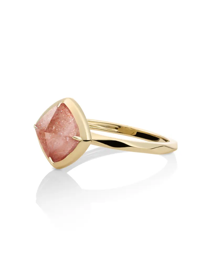 Edge Ring Sunstone 9K Goud