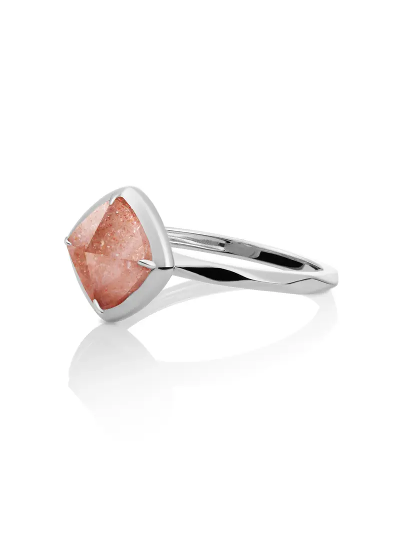 Edge Ring Sunstone Zilver