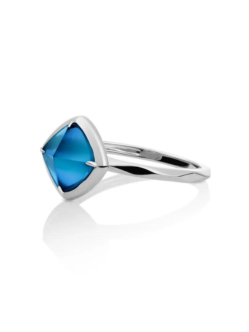 Edge Ring Topaz Quartz Zilver