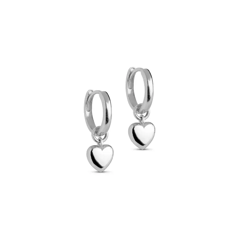 enamel oorbellen hoops amore gold/silver