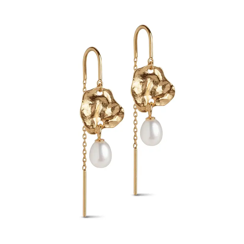 enamel oorbellen kai pearl