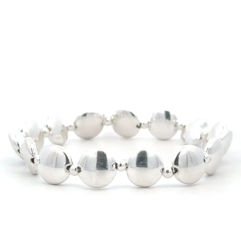 Flat 10mm mix silver