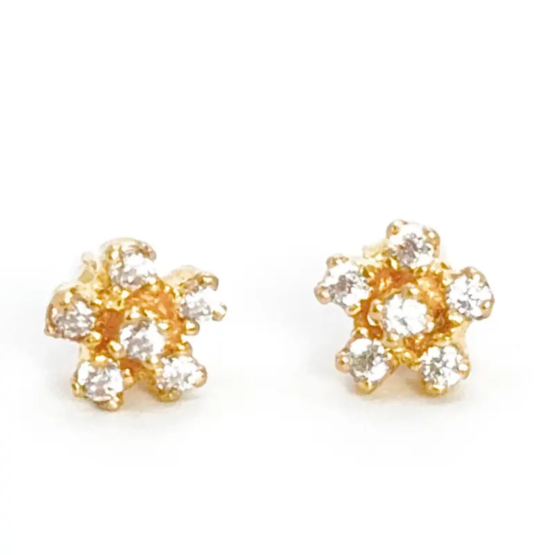 FLOWER EARRINGS - 21K