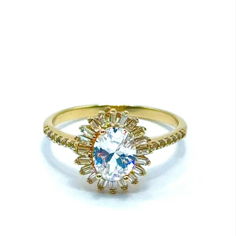 FLOWER LADIES RING -14K