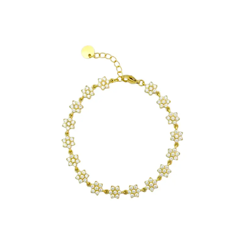 Flower strass armband