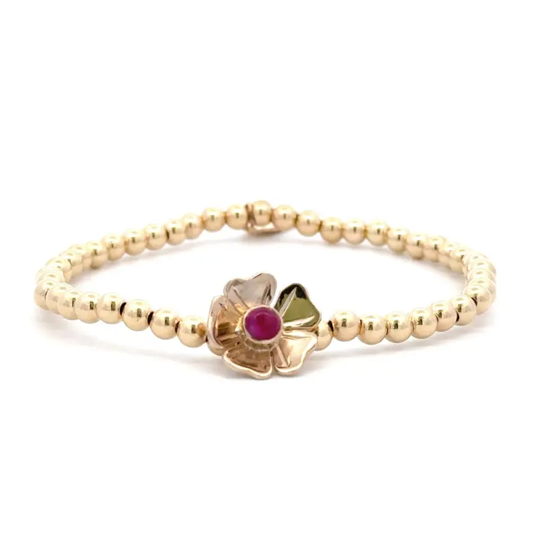 Flower sweet fuchsia gold coloured
