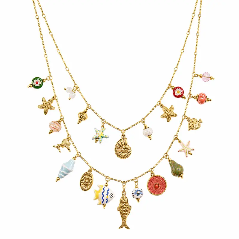 Forel double bedel ketting