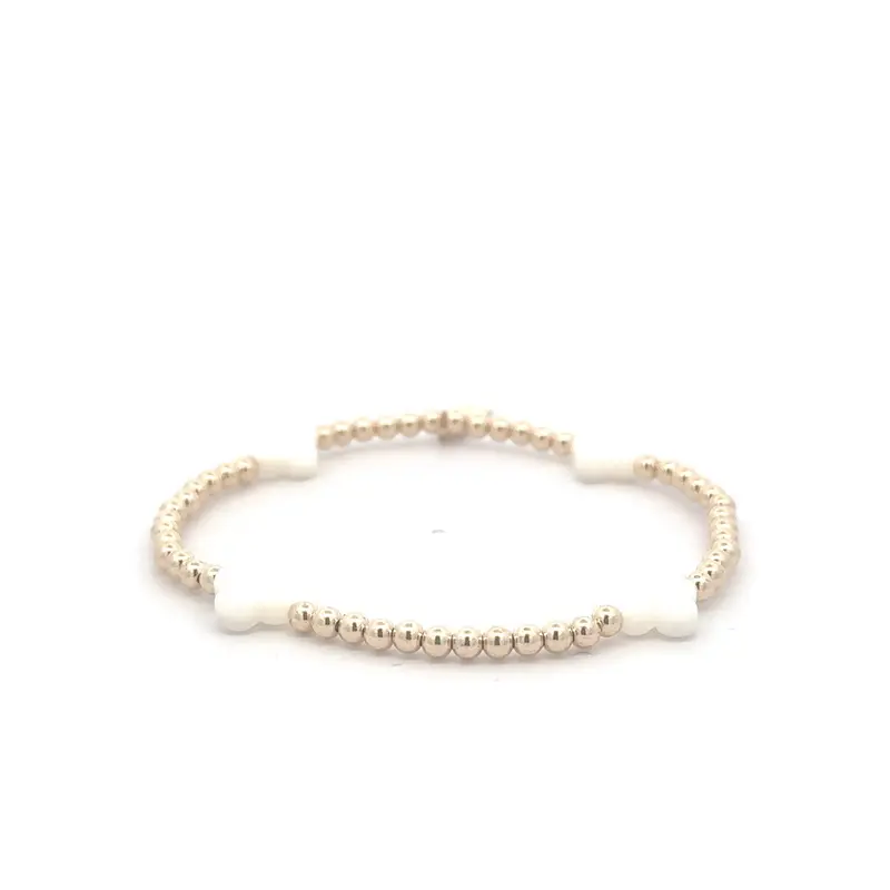 Four clover small pearl gold coloured