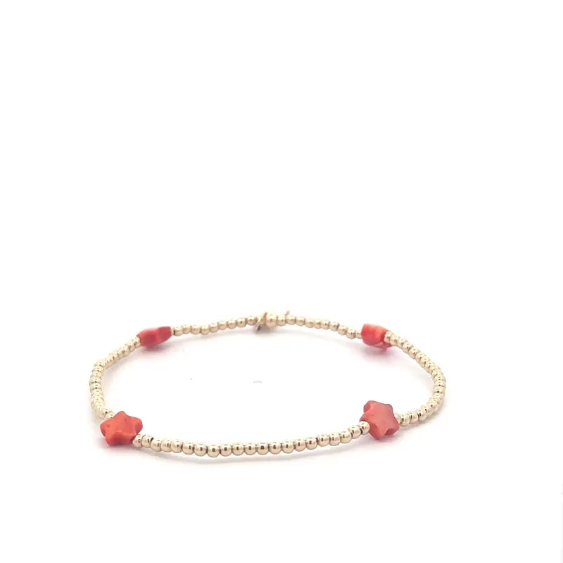 Four star spring 2mm peach gold coloured