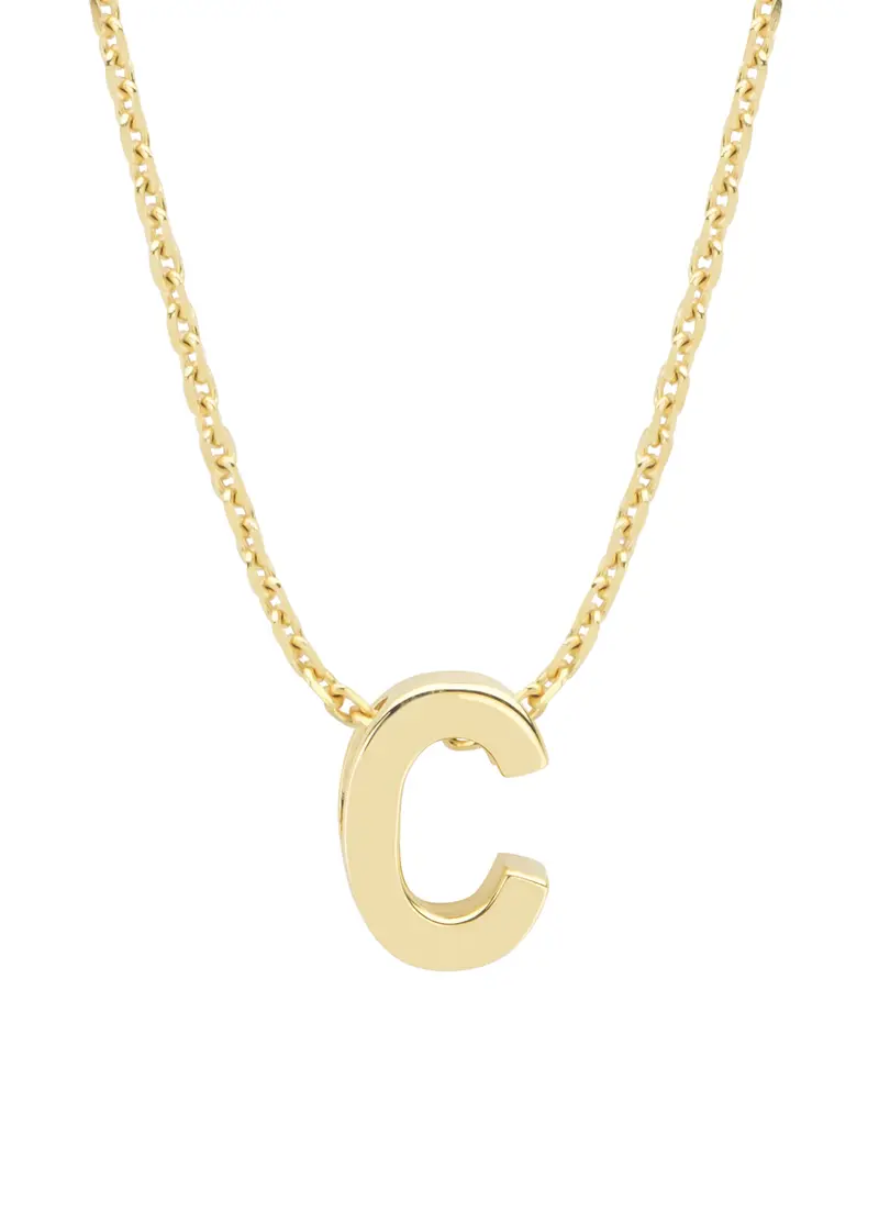 Geelgouden hanger C, Alphabet
