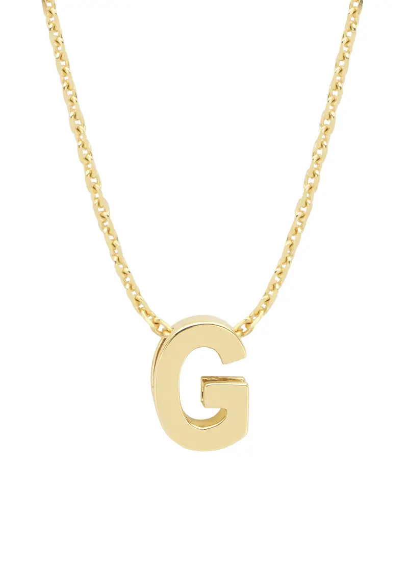 Geelgouden hanger G, Alphabet